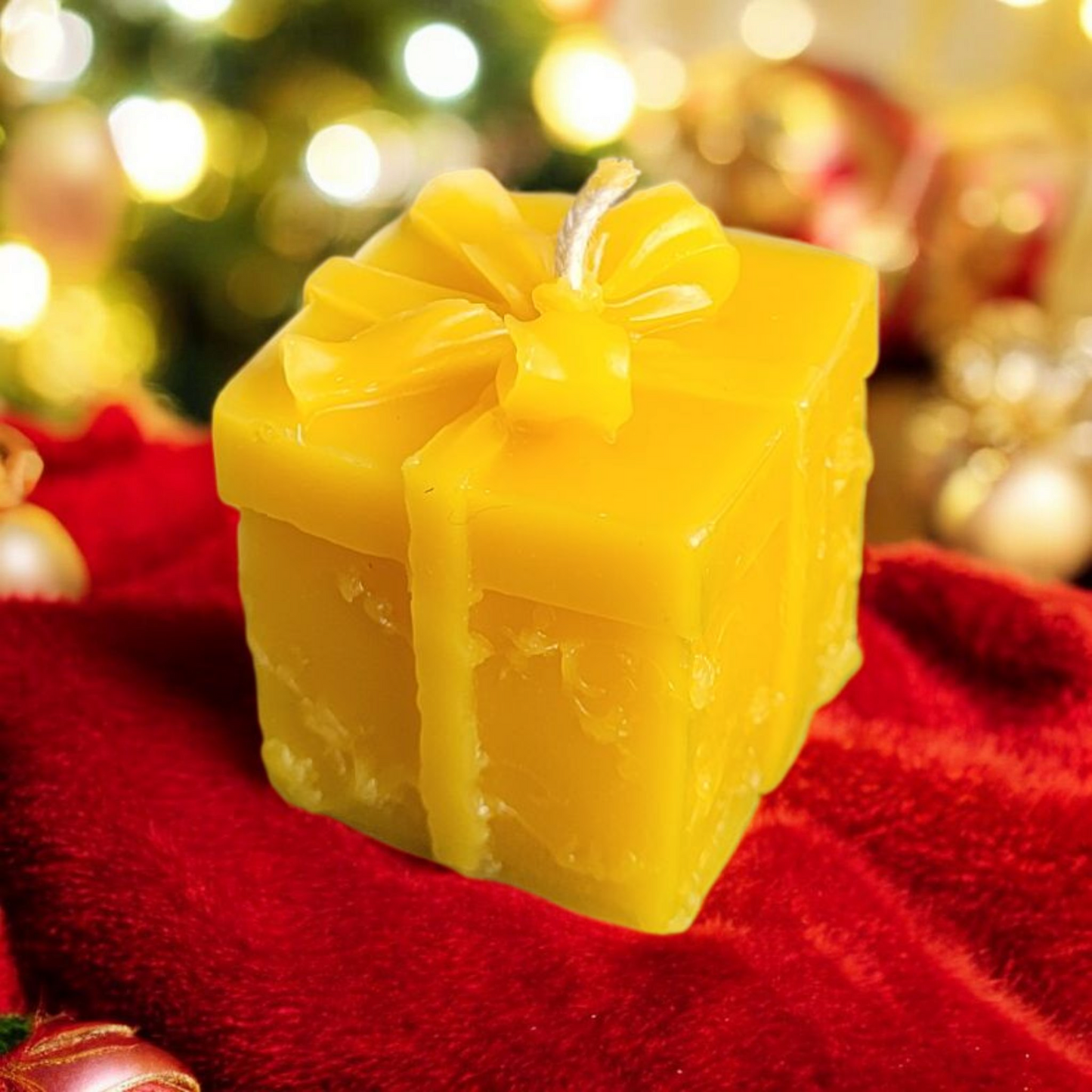 Bienenwachskerze kleines Geschenk aus 100% Bienenwachs