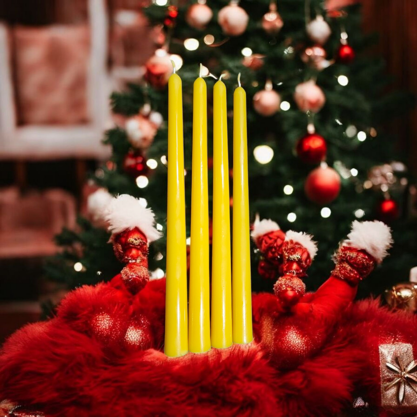 4 Bienenwachskerzen Stabkerzen glatt aus 100 Bienenwachs RAL 41 Qualität