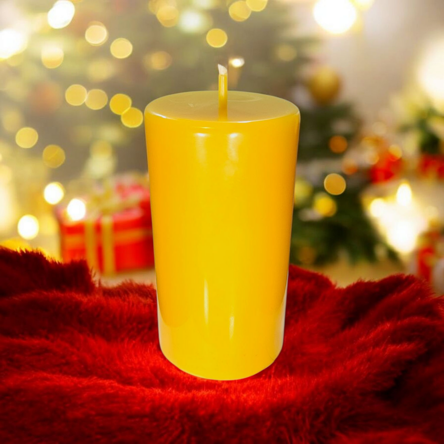 Bienenwachskerze Stumpenkerze aus 100% Bienenwachs RAL 41 Qualität