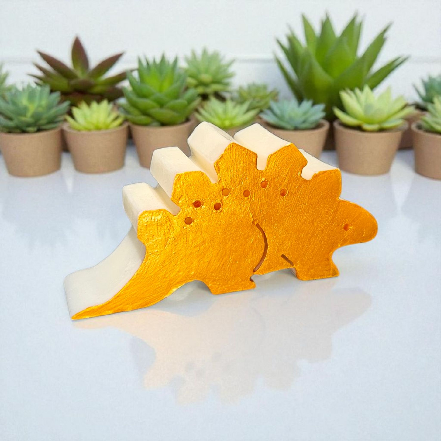 Rapswachs Stegosaurus aus Rapswachs, Mica und Kerzenlack
