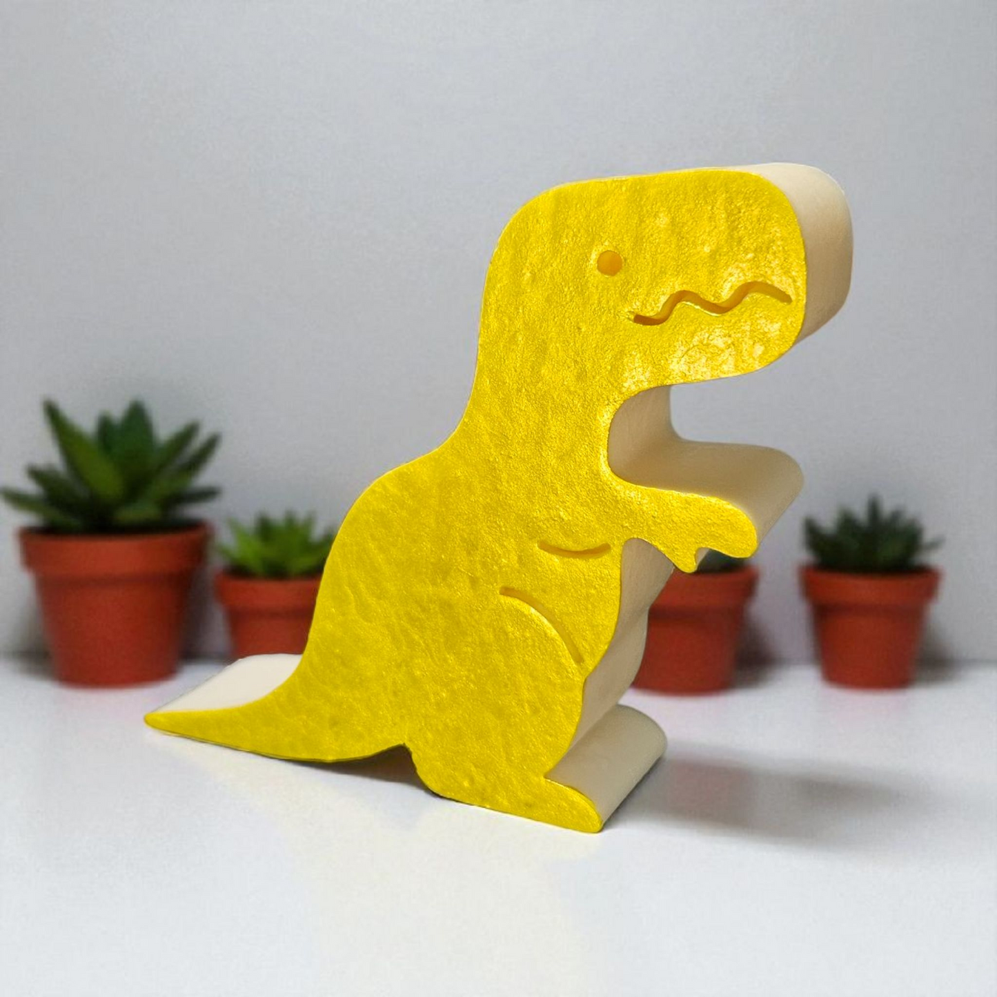 Rapswachs T-Rex aus Rapswachs, Mica und Kerzenlack