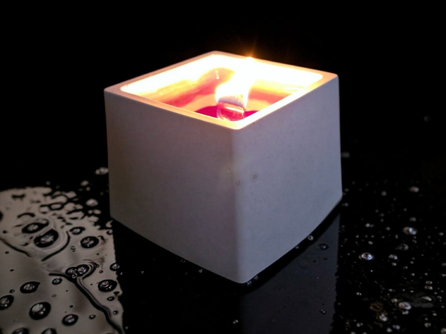 Natürliche Antimücken Beton-Duftkerze – Citronella, Zitronengras & Citrepel®