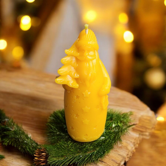 Bienenwachskerze Weihnachtsmann aus 100% Bienenwachs
