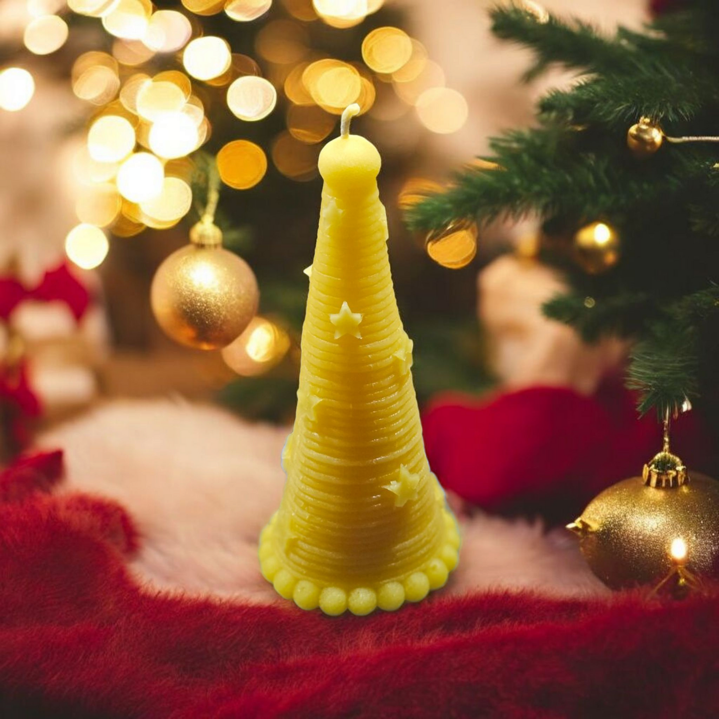 Bienenwachskerze Weihnachtsbaum aus 100% Bienenwachs