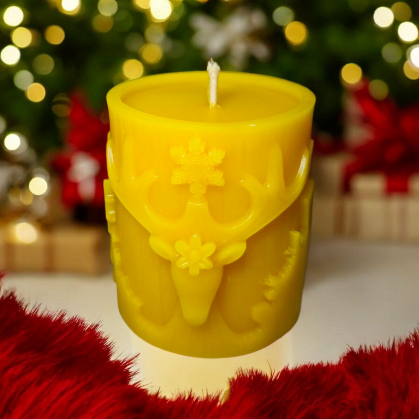 Bienenwachskerze Hirschstumpe aus 100% Bienenwachs