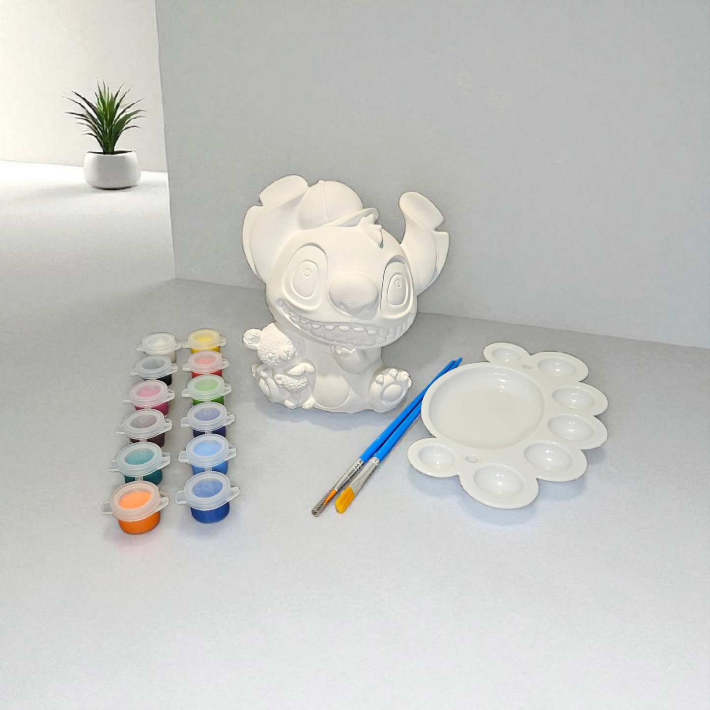 Raysin Stitch mit 12 Aquarellfarben, Pinsel und Farbmischplatte