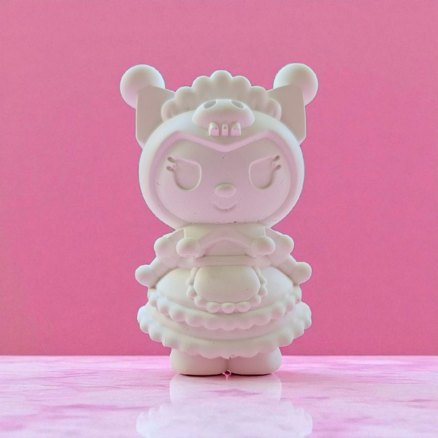 Raysin Labubu ähnliche Figuren mit 12 Aquarellfarben, Pinsel und Farbmischplatte