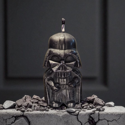Bienenwachskerze Darth Vader aus gebleichten Bienenwachs