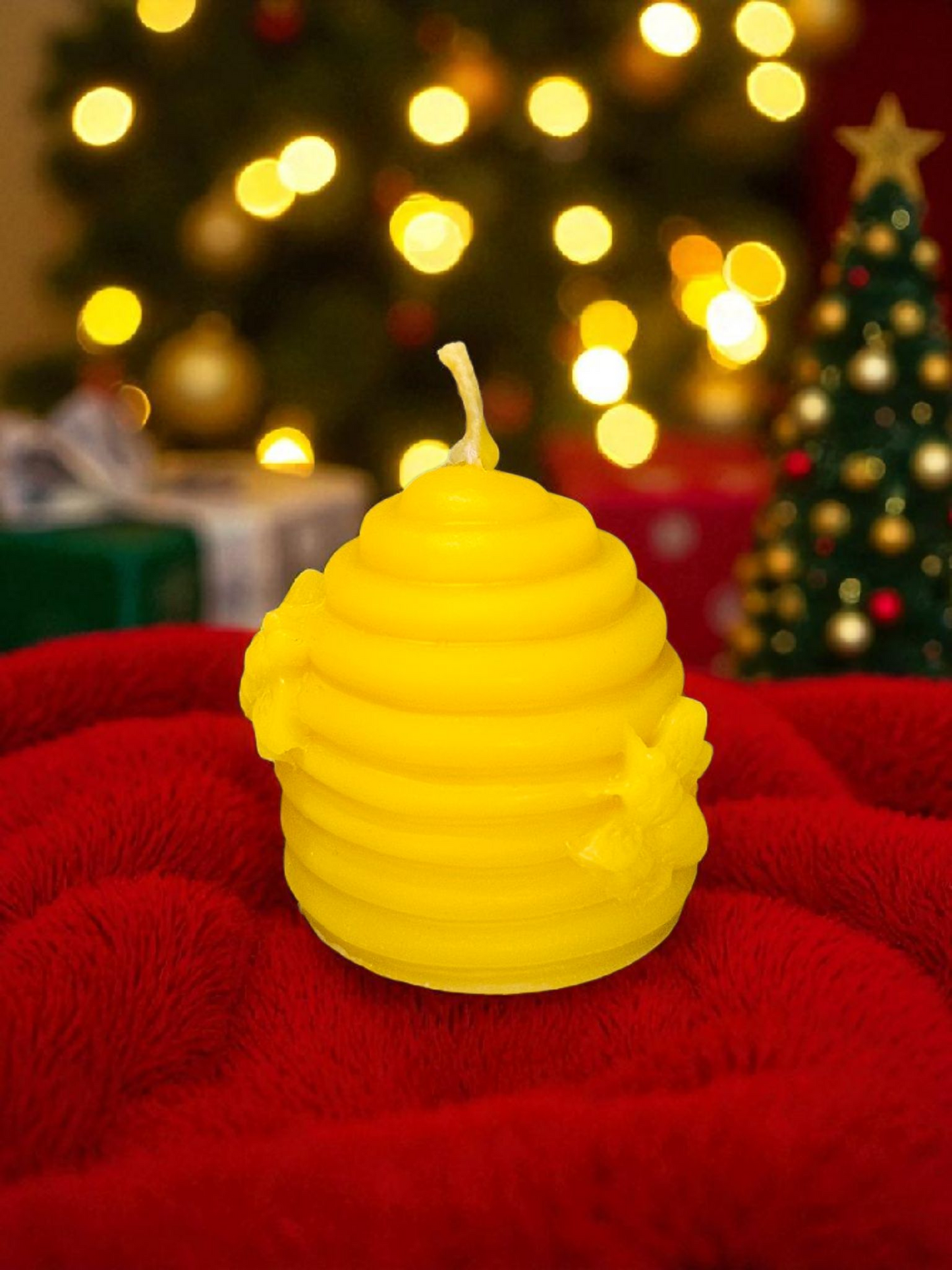 Bienenwachskerze Bienenkorb aus 100% Bienenwachs