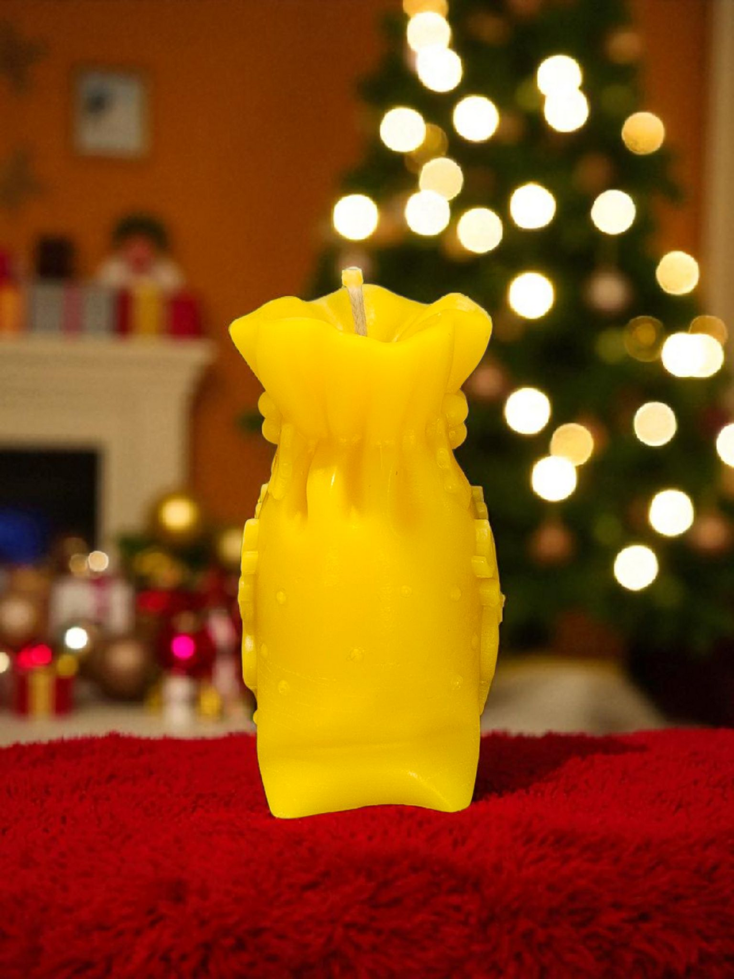 Bienenwachskerze Rentier-Sack aus 100% Bienenwachs