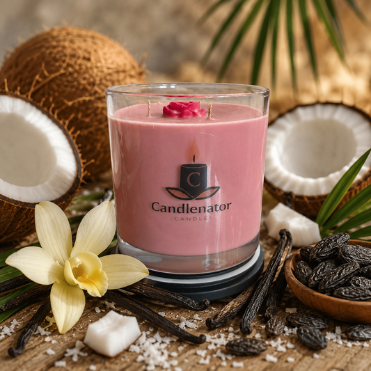 Große 3-Docht Sojawachsduftkerze "Solaris" von Candlenator Candles